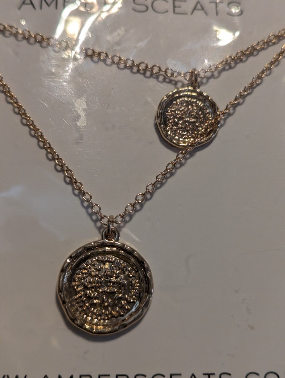 Amber Sceats Double Coin necklace